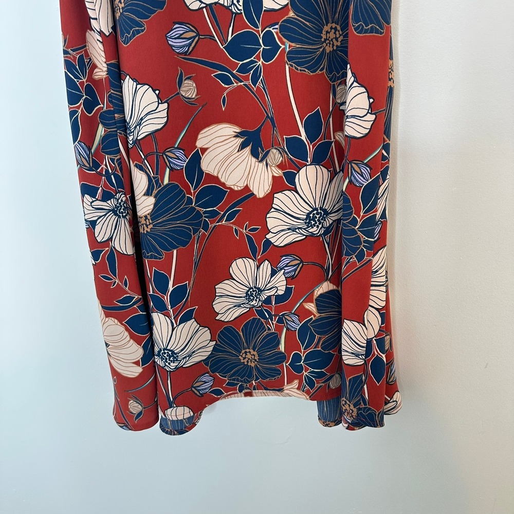 Artisan NY Floral Dress Sleeveless Red Blue White Size 6 Casual - Picture 7 of 8